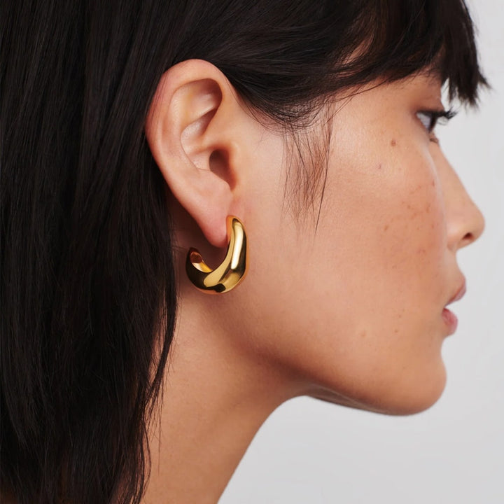 Dome Medium Hoop Earrings